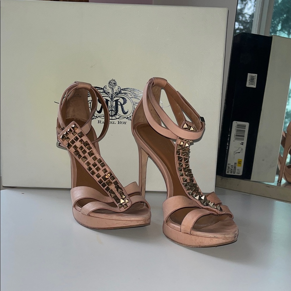 RACHEL Rachel Roy Blush Studded Heels